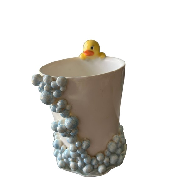Vintage Linens & things bubbles bubbling duck tumbler holder - Picture 1 of 3